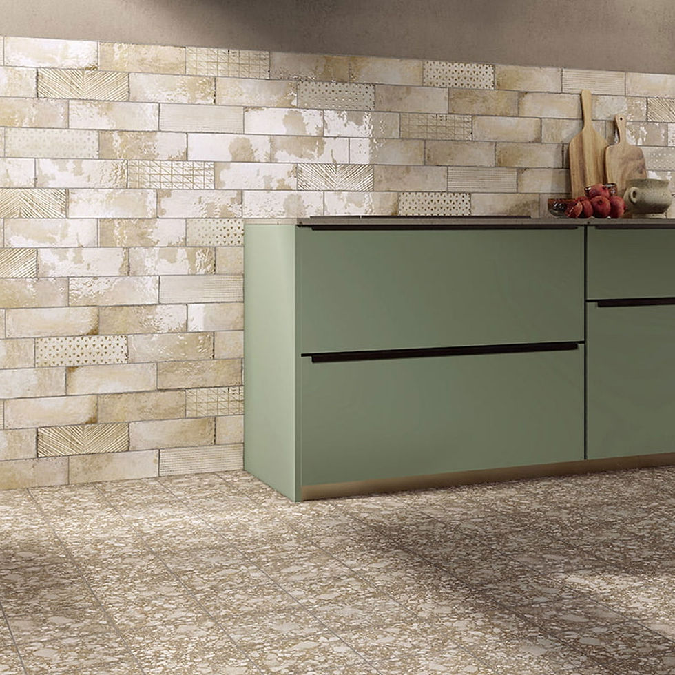 Carrelage effet Zellige Armoni Cream 10x30 cm de Mainzu
